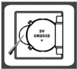 3V CR2032 +