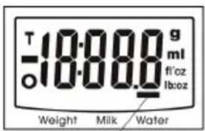T 10:00:00 g ml f'oz lb:oz Weight Milk Water