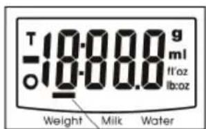 T 10.000 g ml O 10.000 ft'oz lboz Weight Milk Water
