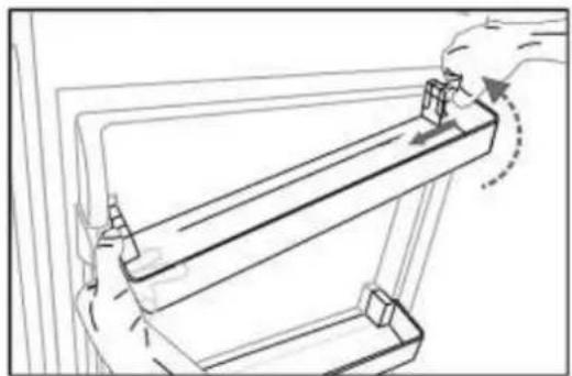 SCHNEIDER SKG 257.4 NF EB - HOW TO REMOVE THE DOOR TRAYS: - 1