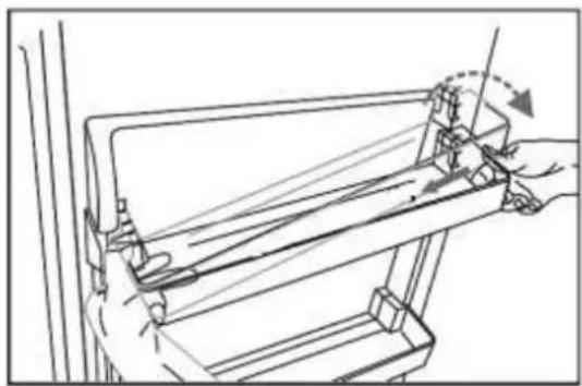 SCHNEIDER SKG 257.4 NF EB - HOW TO REINSERT THE DOOR TRAYS: - 1