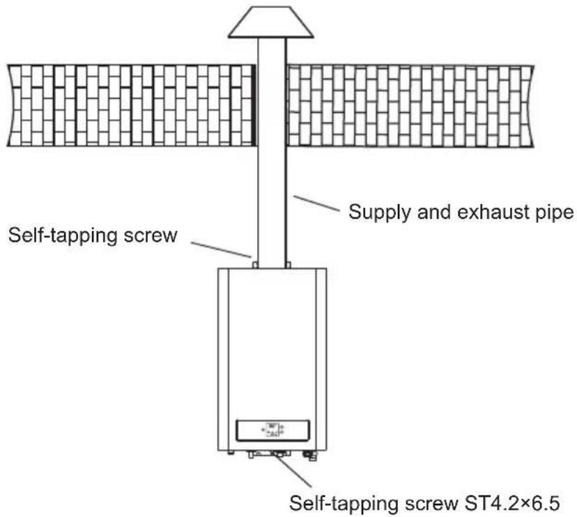 Self-tapping screw Supply and exhaust pipe Self-tapping screw ST4.2×6.5