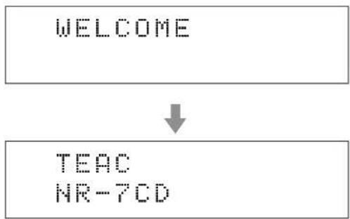 TEAC NR-7CD - Als het apparaat wordt ingeschakeld - 1