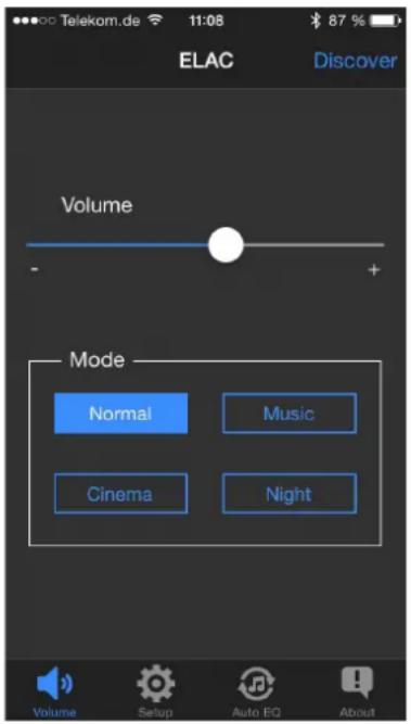 Volume Mode Normal Music Cinema Night