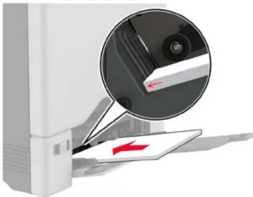 LEXMARK CX730de - Einlegen von Druckmedien in die Universalzuführung - 6