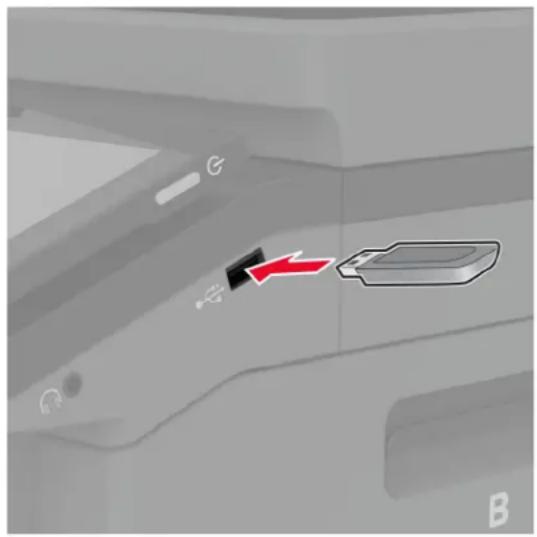 LEXMARK CX730de - Drucken von einem Flash-Laufwerk - 1