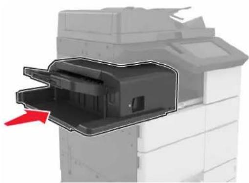 LEXMARK MX912de - [x]-Papierstau, drücken Sie die Verriegelung, um auf den Bereich G zuzugreifen und beseitigen Sie gestaute Heftklammern. Papier in Ablage lassen. [402,93] - 9