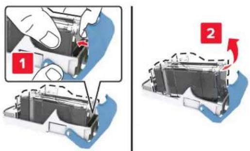 LEXMARK MX912de - Austauschen der Heftklammerkassette im Heftklammer-Finisher - 3