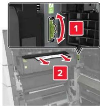 LEXMARK MX912de - [x]-Papierstau, ziehen Sie am 3000-Blatt-Fach und öffnen Sie Klappe C. [2yy.xx] - 3