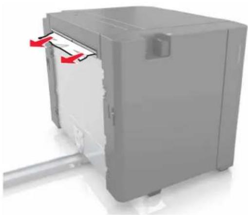 LEXMARK MX912de - [x]-Papierstau, ziehen Sie am 3000-Blatt-Fach und öffnen Sie Klappe F. [24y.xx] - 2