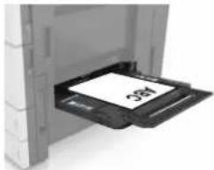 LEXMARK MX912de - Einlegen von Druckmedien in die Universalzuführung - 6
