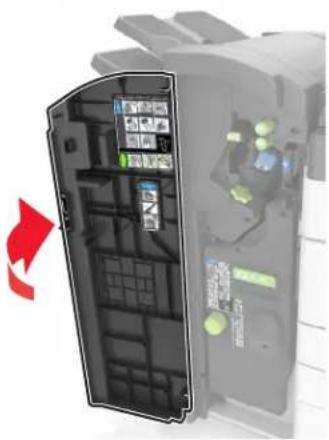 LEXMARK MX912de - Austauschen der Heftklammerkassette im Heftklammer-/Locher-Finisher - 1