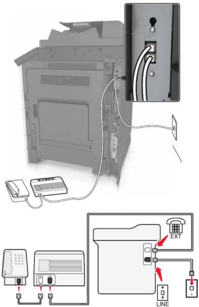 LEXMARK MX912de - An dieselbe Telefonbuchse angeschlossen - 1