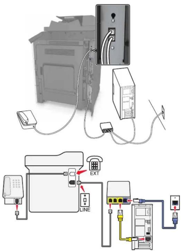 LEXMARK MX912de - Einrichten der Faxfunktion über einen VoIP-Telefondienst - 1