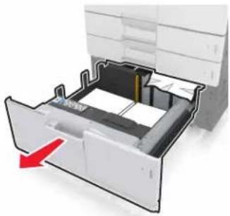 LEXMARK MX910dxe - [x]-Papierstau, öffnen Sie Klappe D und entfernen Sie sämtliches gestautes Papier. [24y.xx] - 2