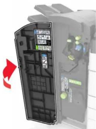 LEXMARK MX910dxe - [x]-Papierstau, öffnen Sie Klappe H und drehen Sie Griff H6 im Uhrzeigersinn. Lassen Sie das Papier in der Ablage. [426.xx428.xx] - 3