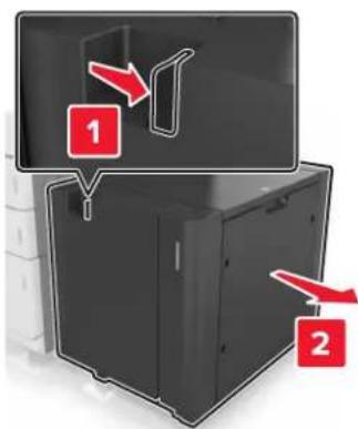 LEXMARK MX910dxe - [x]-Papierstau, ziehen Sie am 3000-Blatt-Fach und öffnen Sie Klappe C. [2yy.xx] - 1