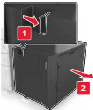 LEXMARK MX910dxe - [x]-Papierstau, ziehen Sie am 3000-Blatt-Fach und öffnen Sie Klappe F. [24y.xx] - 1