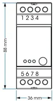 1 2 3 4 88 mm 5 6 7 8 36 mm