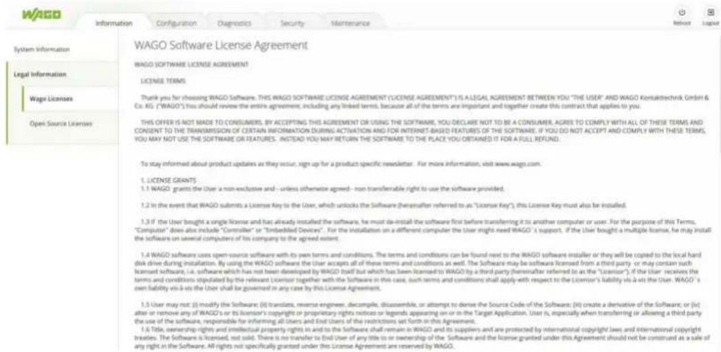 WAGO Software License Agreement WAGO SOFTWARE LICENSE AGREEMENT LICENSE TERMS Thank you for choosing WAGO Software. THIS WAGO SOFTWARE LICENSE AGREEMENT (LICENSE AGREEMENT) IS A LEGAL AGREEMENT BETWEEN YOU "THE USER" AND WAGO Konakttechnik GmbH & Co. KG ("WAGO") You should review the entire agreement, including any linked terms, because all of the terms are important and together create this contract that applies to you. THIS OFFER IS NOT MADE TO CONSUMERS, BY ACCEPTING THIS AGREEMENT OR USING THE SOFTWARE, YOU DECLARE NOT TO BE A CONSUMER, AGREE TO COMPLY WITH ALL OF THESE TERMS AND CONSENT TO THE TRANSMISSION OF CERTAIN INFORMATION DURING ACTIVATION AND FOR INTERNET-BASED FEATURES OF THE SOFTWARE. IF YOU DO NOT ACCEPT AND COMPLY WITH THESE TERMS, YOU MAY NOT USE THE SOFTWARE OR FEATURES. INSTEAD YOU MAY RETURN THE SOFTWARE TO THE PLACE YOU OBTAINED IT FOR A FULL REFUND. To stay informed about product updates as they occur, sign up for a product specific newsletter. For more information, visit www.wago.com. 1. LICENSE GRANTS 1.1 WAGO grants the User a non-excessive and - unless otherwise agreed - non transferable right to use the software provided. 1.2 In the event that WAGO submits a License Key to the User, which unlocks the Software (hereinafter referred to as "License Key"), this License Key must also be installed. 1.3 If the User bought a single license and has already installed the software, he must do-install the software first before transferring it to another computer or user. For the purpose of this Terms, "Computer" does also include "Controller" or "Embedded Devices". For the installation on a different computer the User might need WAGO's support. If the User bought a multiple license, he may install the software on several computers of its company to the agreed extent. 1.4 WAGO software users open-source software with its own terms and conditions. The terms and conditions can be found next to the WAGO software installer or they will be copied to the local hard disk drive during installation. By using the WAGO software the User accepts all of these terms and conditions as well. The Software may be software licensed from a third party or may contain such licensed software, i.e., software which has not been developed by WAGO itself but which has been licensed to WAGO by a third party (hereinafter referred to as the "Licensor"). If the User receives the terms and conditions stipulated by the relevant Licensor together with the Software in this case, such terms and conditions shall apply with respect to the Licensor's liability via a via the User. WAGO's own liability via a via the User shall be governed in any case by this License Agreement. 1.5 User may not: (i) modify the Software; (ii) translates, reverse engineer, decompile, disassemble, or attempt to derive the Source Code of the Software; (iii) create a derivative of the Software; or (iv) alter or remove any of WAGO's or to licensor's copyright or proprietary rights without or legends appearing on or in the Target Application. User is, especially when transferring or allowing a third party the use of the Software, responsible for informing all users and live users of the restrictions set forth in this Agreement. 1.6 Title, ownership rights and intellectual property rights in and to the Software shall remain at WAGO and its suppliers and are protected by international copyright laws and international copyright treaties. The Software is licensed, not sold. There is no transfer to End User of any title to or ownership of the Software and the license granted under this Agreement should not be construed as a sale of any right in the Software. All rights not specifically granted under this License Agreement are reserved by WAGO.