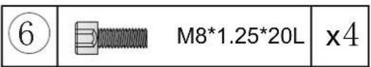 ⑥ M8*1.25*20L x4