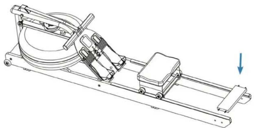 Cardiostrong Natural Rower - Step 4: Inserting of the distance piece - 1