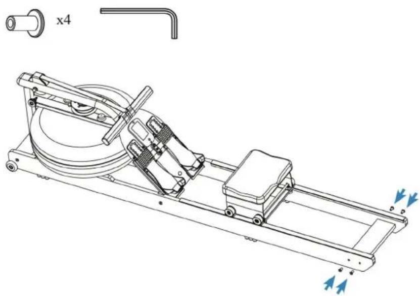 Cardiostrong Natural Rower - Step 5: Assembly of the distance piece - 1