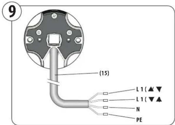 RADEMACHER RolloTube Basis RTBS - Raccordement électrique (illustration Ⓟ) - 1