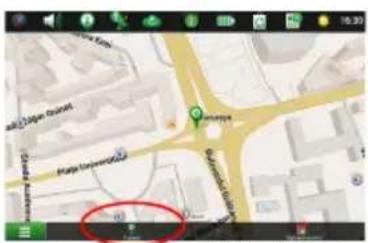 Screenshot of a map interface showing location markers and a highlighted red circle, likely indicating a specific area or point.