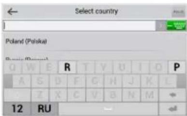 Select country Poland (Polska) Country (Country) G W E R T V U I D P A S D F G H J K L Z X C V B N M 12 RU -