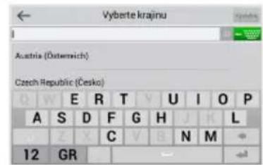 Vyberte krajinu Austria (Österreich) Czech Republic (Česko) B W E R T V U I O P A S D F G H J K L C Z X C V B N M 12 GR