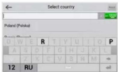 Select country Poland (Polska) Country (Dansk) O W E R T Y U I O P A S D F G H J K L Z X C V B H M 12 RU