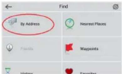 By Address Nearest Places Waypoints Favorites