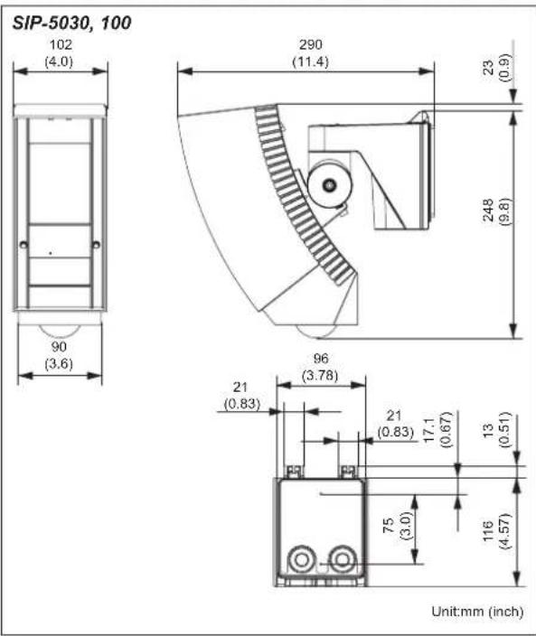 OPTEX SIP-5030-IP-BOX - DIMENSION - 1
