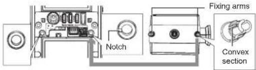 Notch Fixing arms Convex section