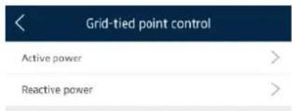 Grid-tied point control Active power > Reactive power >