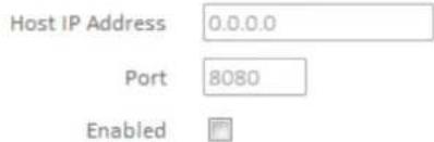 Host IP Address 0.0.0.0 Port 8080 Enabled