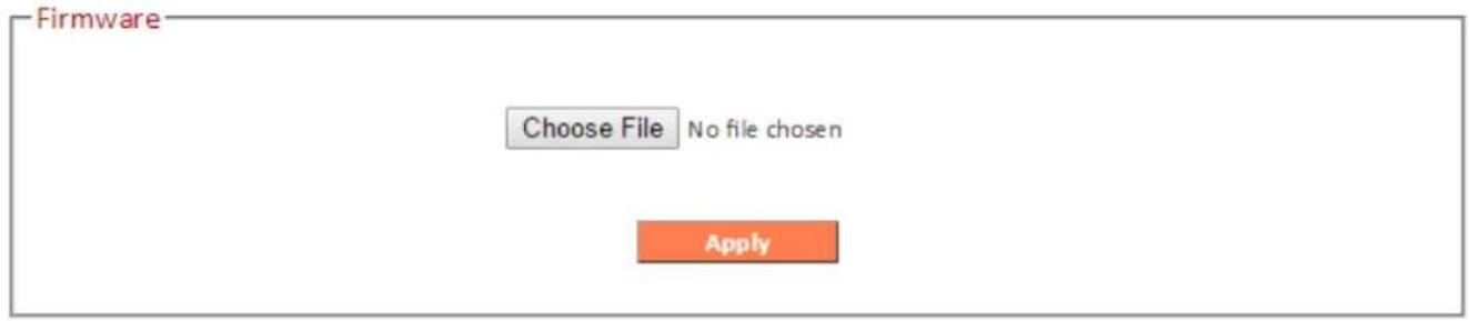 Firmware Choose File No file chosen Apply