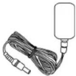 Illustration of a cable with connectors and a rectangular device attached (no text or symbols)