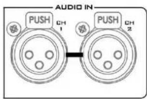AUDIO IN PUSH CH 1 PUSH CH 2