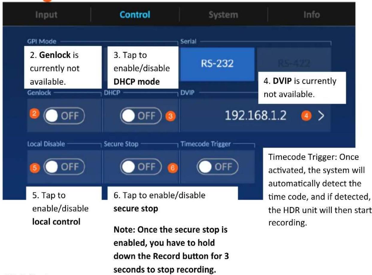 DataVideo HDR-90 - Control - 1