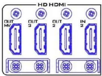 HD HDMI OUT MV OUT 3 OUT 2 IN 2