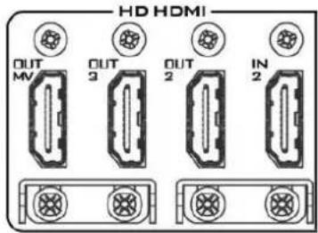 HD HDMI OUT MV OUT 3 OUT 2 IN 2
