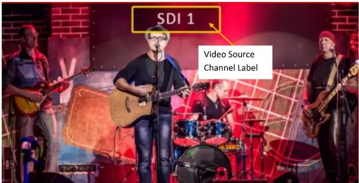 SDI 1 Video Source Channel Label