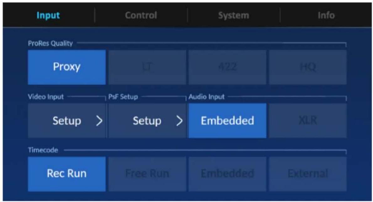 DataVideo HDR-90 - MENU - 1