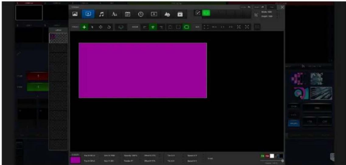Screenshot of a video editing software interface with timeline controls and playback controls