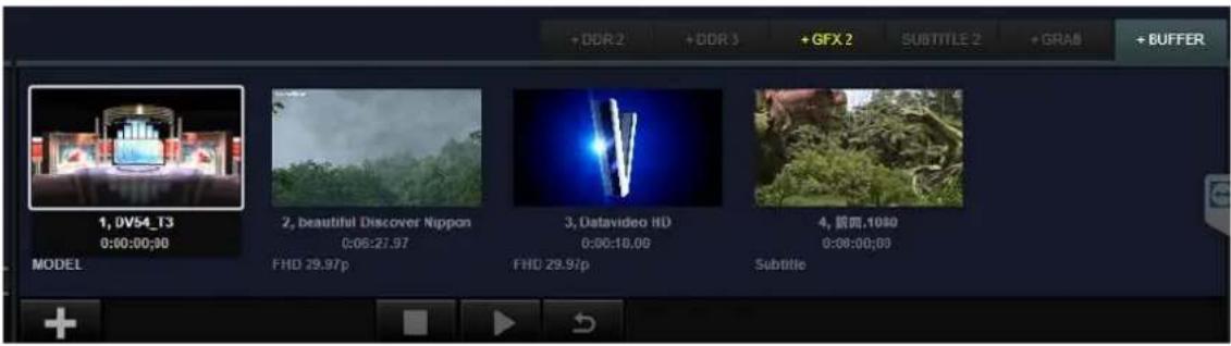 1, DV54_T3 0:00:00:30 MODEL 2, beautiful Discover Nippon 0:06:27.97 FHD 29.97p 3, Datavideo HD 0:00:10.06 FHD 29.97p 4, 靓向,1080 0:08:00:09 Subtitle +DDR 2 +DDR 3 +GFX 2 SUBTITLE 2 +GRAI +BUFFER