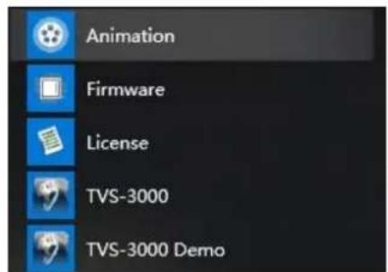 Animation Firmware License TVS-3000 TVS-3000 Demo