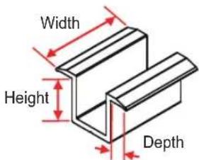 Width Height Depth