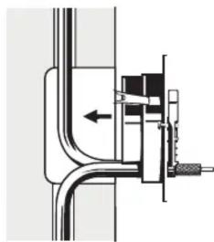 2. Klappe öffnen - Kabel anklemmen - Klappe schließen - Schraube anziehen 2. Open the flap - Connect the cable - Close the flap